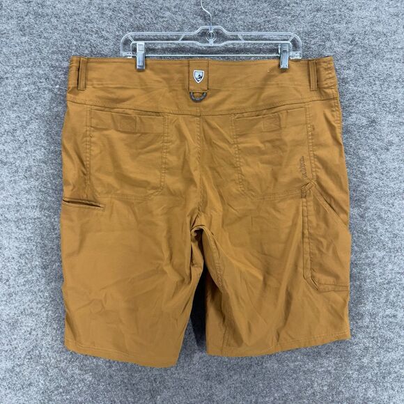 Kuhl Shorts Men 40 Brown Mid Rise Bermuda Flat Front Pockets Regular Fit Solid - Picture 2 of 10